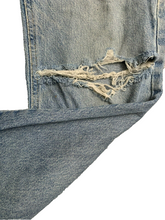 Load image into Gallery viewer, Lauren Ralph Lauren Jeans Womens 8 (30x29) Blue Whiskered Destroyed Thrashed
