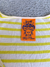 Load image into Gallery viewer, Free People Shirt Womens Medium White Yellow Strip Lace Trim Tunic Lagenlook
