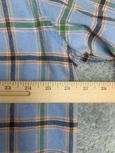 Load image into Gallery viewer, Alan Flusser Shirt Adult 2XL XXL Blue Green Plaid Button Up Weekend Casual Mens
