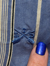 Load image into Gallery viewer, Limited Shirt Womens Large Light Blue Striped Silk Button Up Embroidered Casual
