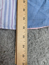 Load image into Gallery viewer, NERO Jeans Shirt Adult 2X Blue Button Up Mismatch Striped 2 Sided Casual Mens
