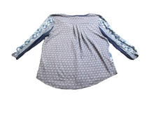 Load image into Gallery viewer, Lucky Brand Shirt Womens Medium Blue Henley Boho Flowy Peasant Casual Ladies
