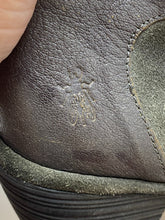 Load image into Gallery viewer, Fly London Boots Womens 7-7.5 Gray Block Heel Zip Up Buckle Ankle Bootie
