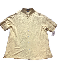 Load image into Gallery viewer, Alfani Shirt Adult 2XL Yellow Button Up Silk Casual Collared Mens MSRP $48 NWT
