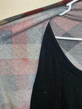 Load image into Gallery viewer, Haani Dress Womens 3X Plus Black Red Gray Plaid Lagenlook Cardigan Rayon Spandex
