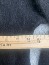 Load image into Gallery viewer, Lambswool Sweater Womens Medium Black Oversized Angora Nylon Outerwear Ladies
