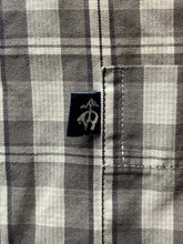 Load image into Gallery viewer, Brooks Brothers 346 Shirt Adult Medium Gray Slim Fit Plaid Button Up Casual Mens
