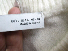 Load image into Gallery viewer, ZARA Sweater Womens Large Lace Frills Cropped Jumper Outerwear Pullover Ladies
