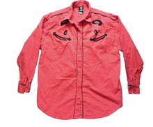 Load image into Gallery viewer, Short Circuit Shirt Womens Medium Button Up Embroidered WESTERN Beaded Ladies
