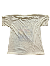 Load image into Gallery viewer, Bali Barong Shirt Womens Large Pale Yellow Surfing Surfboard Palm Trees Beach
