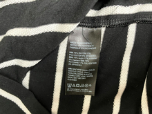 Load image into Gallery viewer, Chico's Zenergy Shirt Womens 2 Black White Striped Tunic Blouse Normcore Spandex
