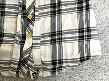 Load image into Gallery viewer, Ecko Red Shirt Women Medium Black White Plaid Button Up Tunic Rhino Brand Blouse
