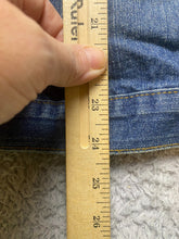 Load image into Gallery viewer, Pink Dolphin Vest Adult Large Blue Denim Button Up Patch Embroidered Kidcore Men
