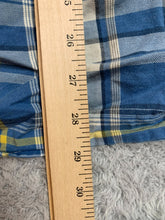 Load image into Gallery viewer, B Society Shirt Adult Extra Large Blue White Plaid Flap Pockets Comfort Fit Mens
