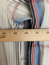 Load image into Gallery viewer, Enyce Clothing Co Shirt Adult 2XL White Black Blue Striped Button Up Casual Mens
