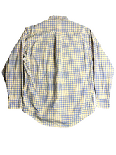 Load image into Gallery viewer, Brooks Brothers 346 Shirt Adult Small Yellow Blue Button Up Grid Checkered Mens
