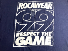 Load image into Gallery viewer, Rocawear Shirt Adult 4XB Navy Blue Respect The Game Urbanwear Hip Hop Baggy Mens
