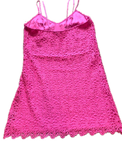 Load image into Gallery viewer, Gianni Bini Dress Womens Large Pink Crochet Lace Lined Cocktail MSRP $129 NWT
