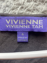 Load image into Gallery viewer, Vivienne Vivienne Tam Shirt Womens Small Charcoal Gray Tank Scoop Sequins Boho
