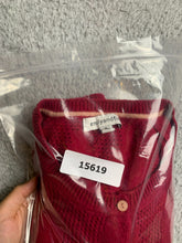 Load image into Gallery viewer, Emily and Fin Sweater Womens Extra Large Red Button Front Cardigan Eyelet Lady
