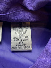 Load image into Gallery viewer, Vintage Cervelle Shirt Womens 3X Purple Embroidery Pure Silk Plus Ladies NWT
