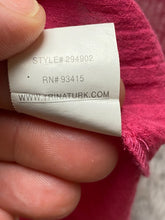 Load image into Gallery viewer, Trina Turk Shirt Womens Medium Pink Sheer Peasant Flowy Dressy Blouse Ladies
