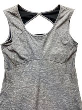 Load image into Gallery viewer, Prana Dress Womens Medium Gray Cut Out Back A-Line Flared Nylon Stretch Ladies
