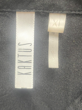 Load image into Gallery viewer, Kaktus Shirt Womens Extra Large Black Floral Button Up Casual Blouse Tunic Rayon
