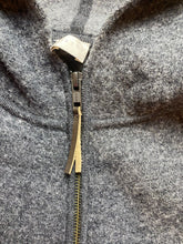Load image into Gallery viewer, Poetry Jacket Womens 8/10 (Small) Charcoal Gray Full Zip Hooded Wool Oversized
