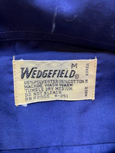 Load image into Gallery viewer, Vintage Wedgefield Shirt Adult Medium Navy Button Up Pockets Cuffs Casual Mens
