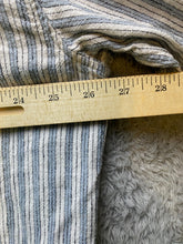 Load image into Gallery viewer, The A&amp;F Shirt Adult 2XLT Blue Gray Button Up Striped Summer Linen Blend Mens
