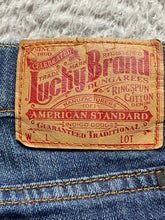 Load image into Gallery viewer, Lucky Brand Jeans Womens 8/29 (34x31) Blue Ringspun Dungarees Flare Denim Ladies
