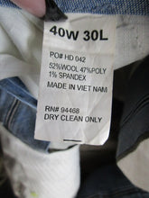 Load image into Gallery viewer, Nautica Pants Adult 40x30 Flat Front Straight Leg Trouser Wool Spandex Mens
