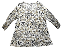 Load image into Gallery viewer, J Jill Shirt Womens Large Allover Print Leaf Floral Stretch Blouse Casual Ladies
