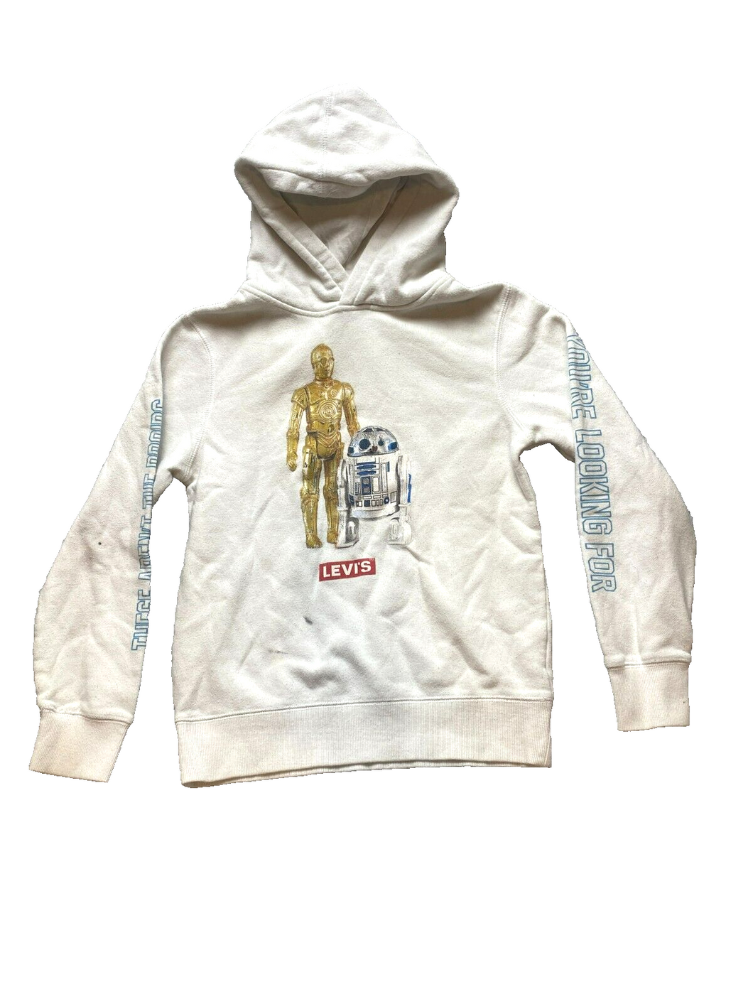 Levi’s X Star Wars Sweatshirt Youth Medium White Droids Hoodie Sweater Boys
