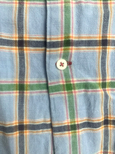 Load image into Gallery viewer, Alan Flusser Shirt Adult 2XL XXL Blue Green Plaid Button Up Weekend Casual Mens
