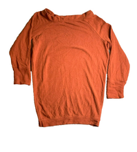 Load image into Gallery viewer, Free People FP Beach Shirt Womens Small Spice Boat Neck Slit Blouse Oversized
