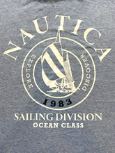 Load image into Gallery viewer, Nautica Shirt Adult 4XL Heather Blue Sailboat Sailing Division Ocean Class Mens

