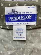 Load image into Gallery viewer, Pendleton Shirt Womens 10 Extra Large Sage Green Button Up Classic Rayon NWT
