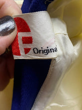 Load image into Gallery viewer, F.W Fischer Dress Womens Extra Small Beige Navy Shift Collared Star Button Lady
