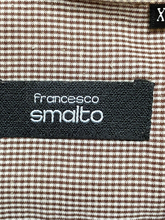 Load image into Gallery viewer, Francesco Smalto Shirt Adult 2XL XXL Brown Flip Cuffs Contrast Casual Dress Mens
