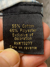 Load image into Gallery viewer, Helix Shirt Adult Medium Blue Black Plaid Athletic Fit Button Up Roll Tab Mens
