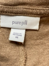 Load image into Gallery viewer, J. Jill Pure Jill Dress Womens Extra Small Tan Button Front Sweater Oversized
