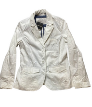 Load image into Gallery viewer, Eddie Bauer Jacket Womens 10 Small White Legend Wash Stretch Buttons Spandex NWT
