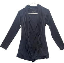 Load image into Gallery viewer, Cool Days by Soma Sweater Womens Small Black Lagenlook Cardigan Rayon Spandex
