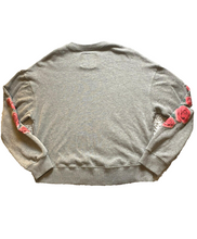 Load image into Gallery viewer, Hollister Sweatshirt Adult Small Gray Fleece Rose Moon Tattoo Art Sweater Mens
