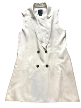 Load image into Gallery viewer, Trouve Dress Womens Large White Double Breasted Pocket Sheath Rayon Spandex
