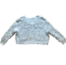 Load image into Gallery viewer, Anthropologie Altar'D State Sweater Womens Medium Light Blue Fuzzy Cropped Boho
