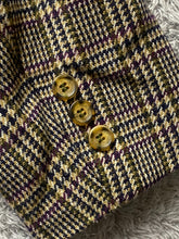 Load image into Gallery viewer, Vintage Leslie Fay Jacket Women 12 Petite (42) Wool Houndstooth Earth Tone Plaid
