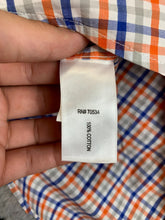 Load image into Gallery viewer, Orvis Shirt Adult Large Orange White Blue Checkered Button Up Active Fit Mens

